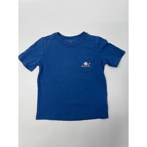 Vineyard Vines Boys Blue Short Sleeve Pocket T Shirt Whale Graphic Size 4T